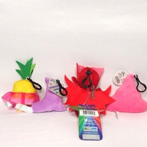 NWT Lot of 4 Kid's Plush Backpack Clips and Keychain Clips 4 Pieces - Picture 6 of 10